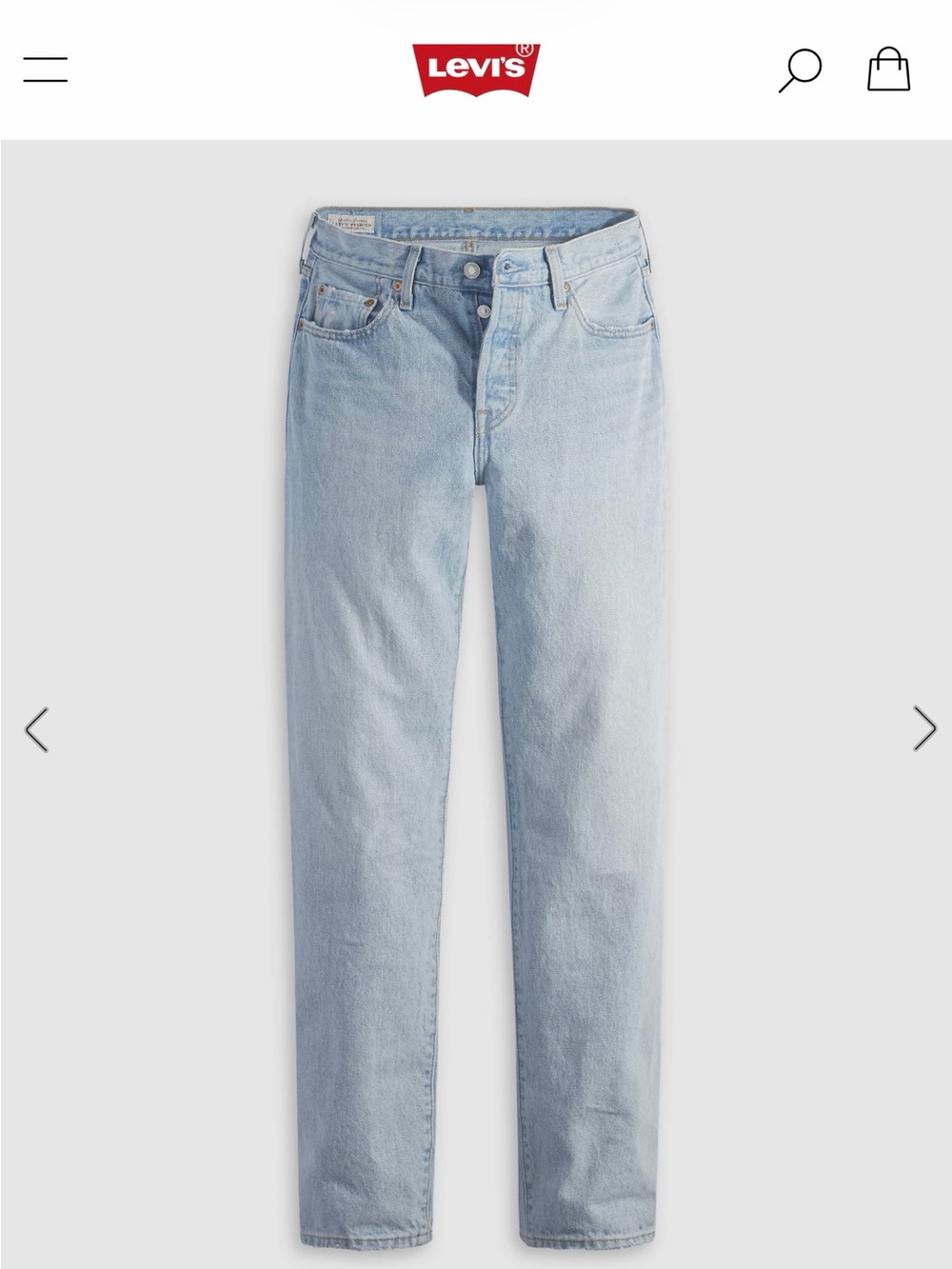 Levi's Light Blue Denim Jeans with Gold Stitching